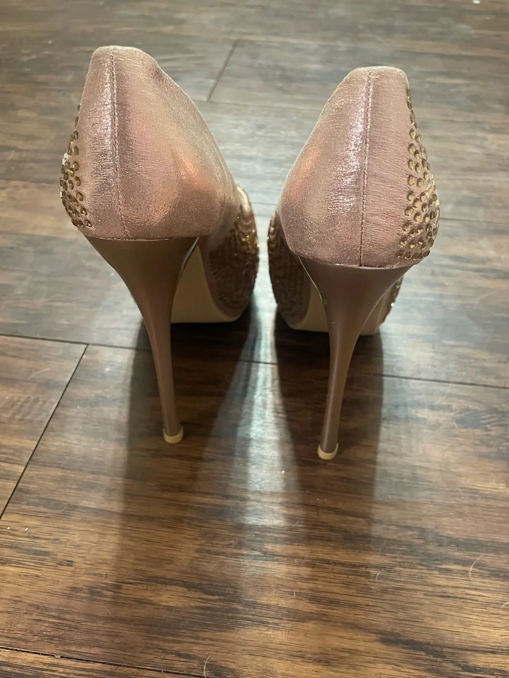 Women's Embellished Peep-Toe High Heels